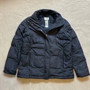 Ll Bean Goose Down Quilted Puffer Full Zip Jacket Small